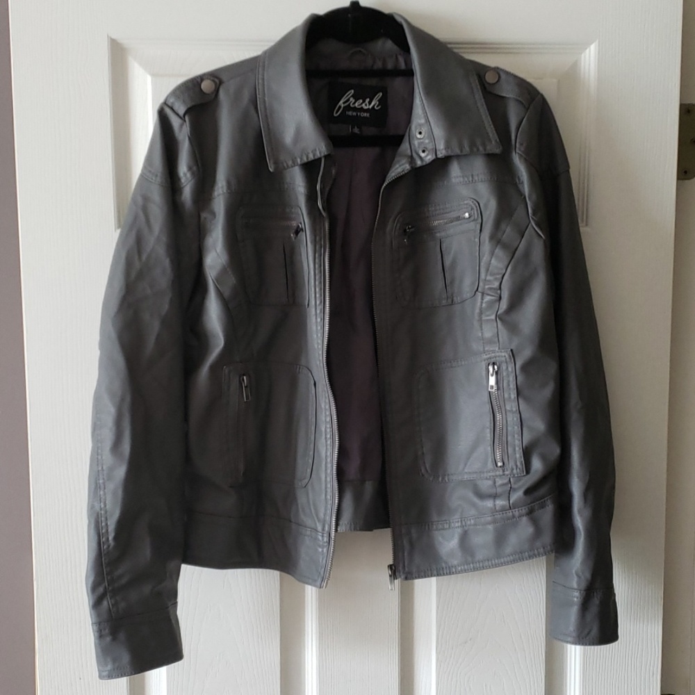Faux leather jacket